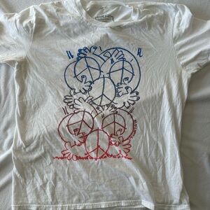 Timothy Curtis Graffiti Graphic Tee - Blue and Red Design